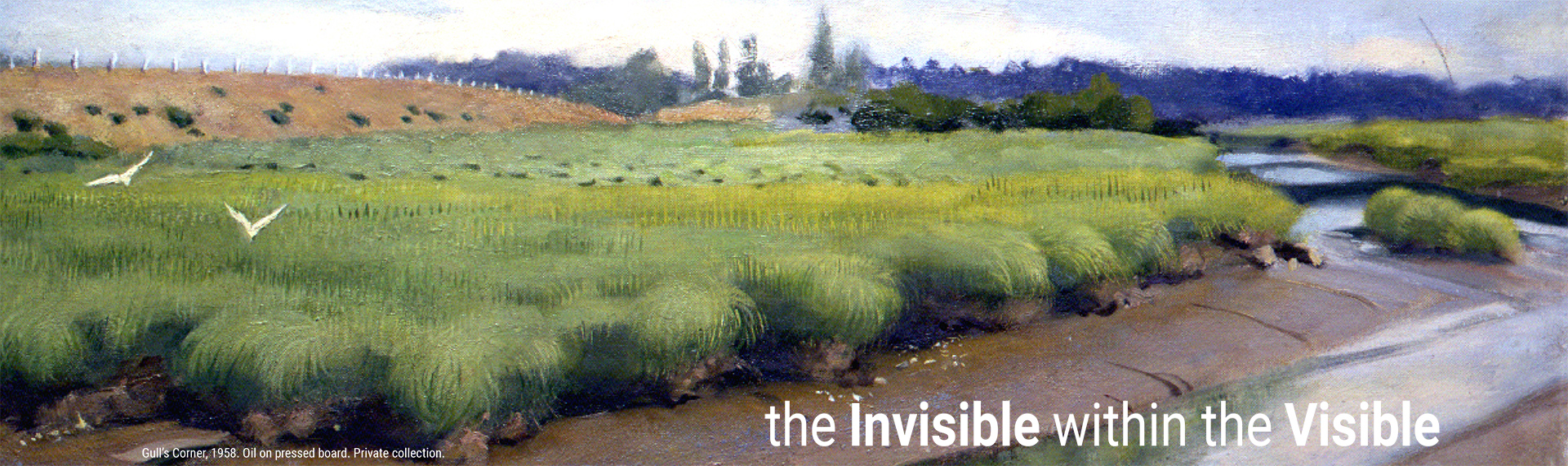 Gull’s Corner, 1958. Oil on pressed board. Private collection.